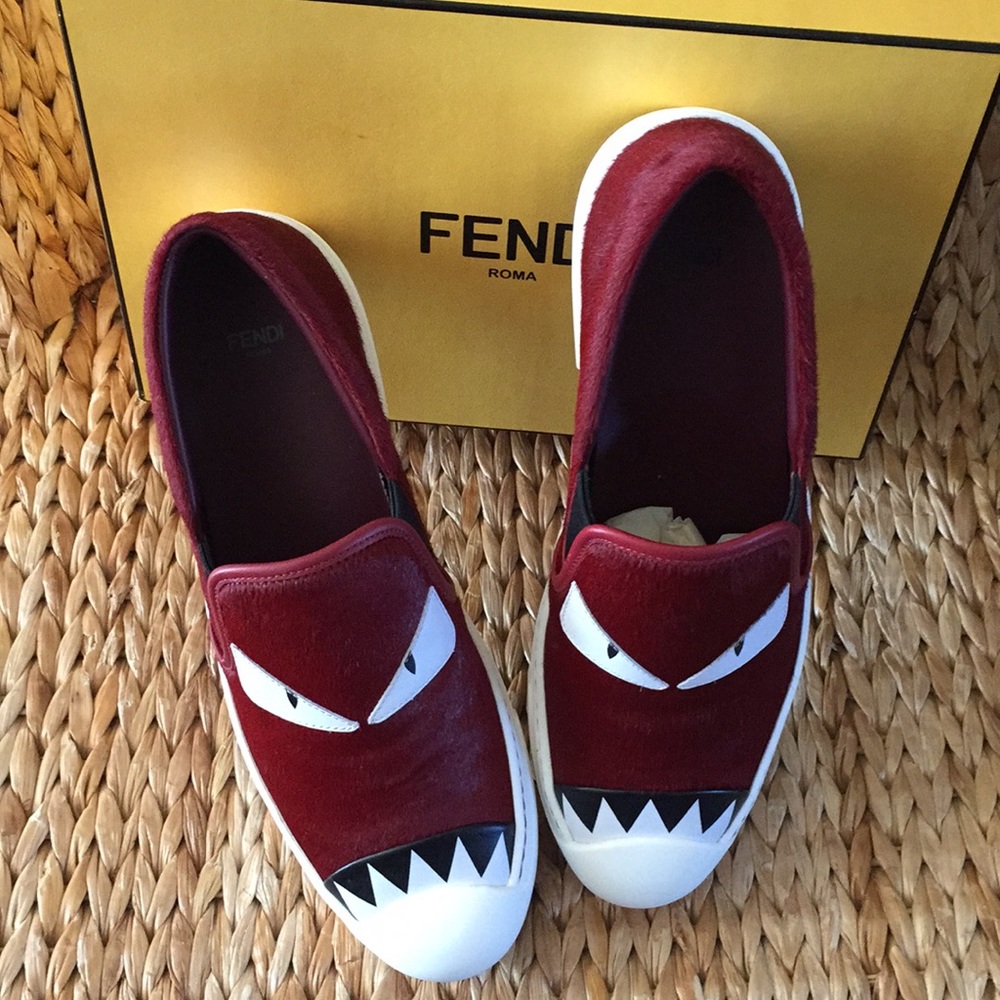 ❤️Sold!❤️ Fendi Monster Calf Hair Sneakers - Picture 6 of 8